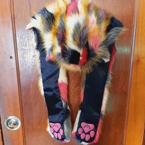 SpiritHoods picasso calico faux fur hood - OS